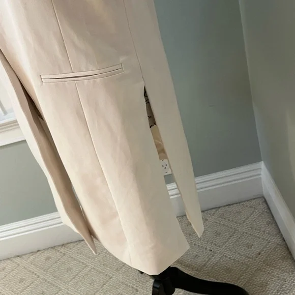 NWOT Truth by Republic Long Cream Open Blazer | Size S | Shoulder Pads | - Picture 3 of 14